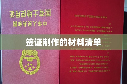 博山签证制作的材料清单