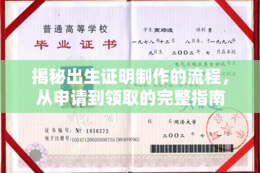 博山揭秘出生证明制作的流程，从申请到领取的完整指南