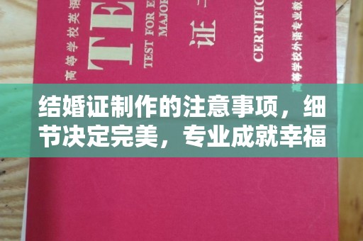 博山结婚证制作的注意事项，细节决定完美，专业成就幸福