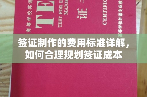 博山签证制作的费用标准详解，如何合理规划签证成本